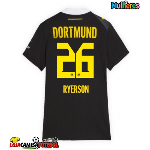 Camisa de Futebol Borussia Dortmund Julian Ryerson #26 Equipamento Secundário Mulheres 2026-27 Manga Curta